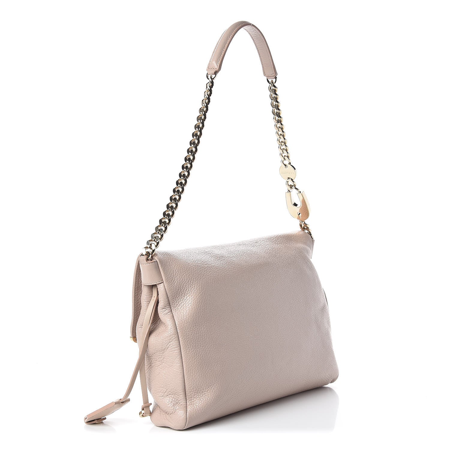 Jimmy Choo Glossy Grained Deerskin Ally Shoulder Bag Pink 3 of 11