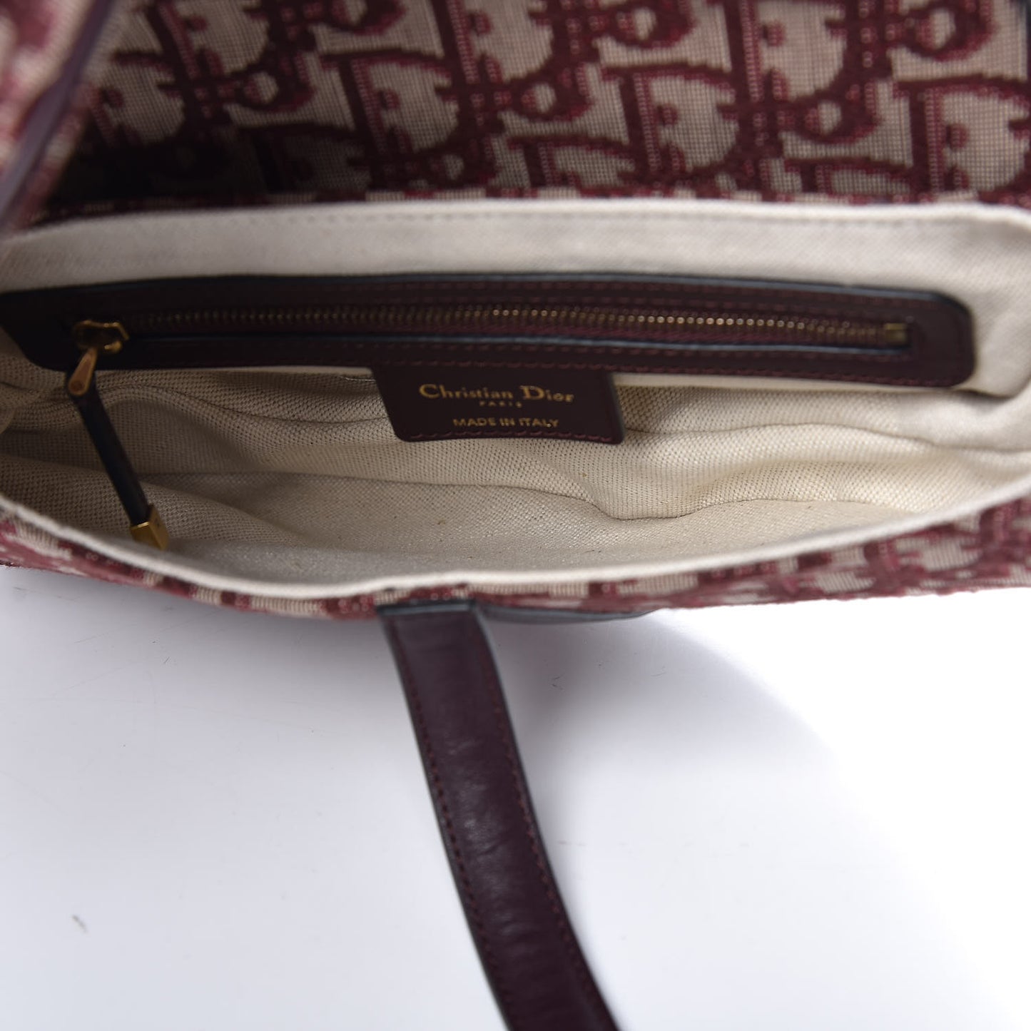 Oblique Saddle Bag Burgundy
