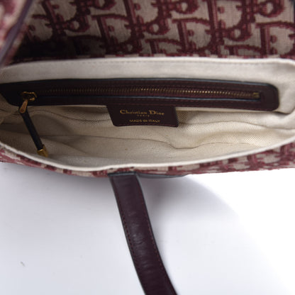 Christian Dior Oblique Saddle Bag Burgundy 5 of 8