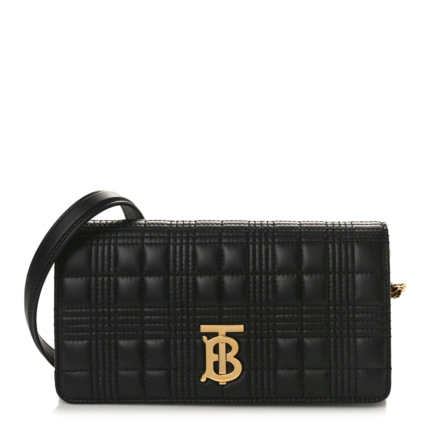 Burberry Lambskin Quilted Lola Chain Wallet Black 1 of 9