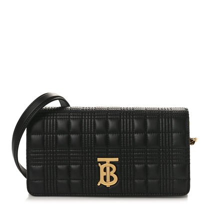 Burberry Lambskin Quilted Lola Chain Wallet Black 1 of 9