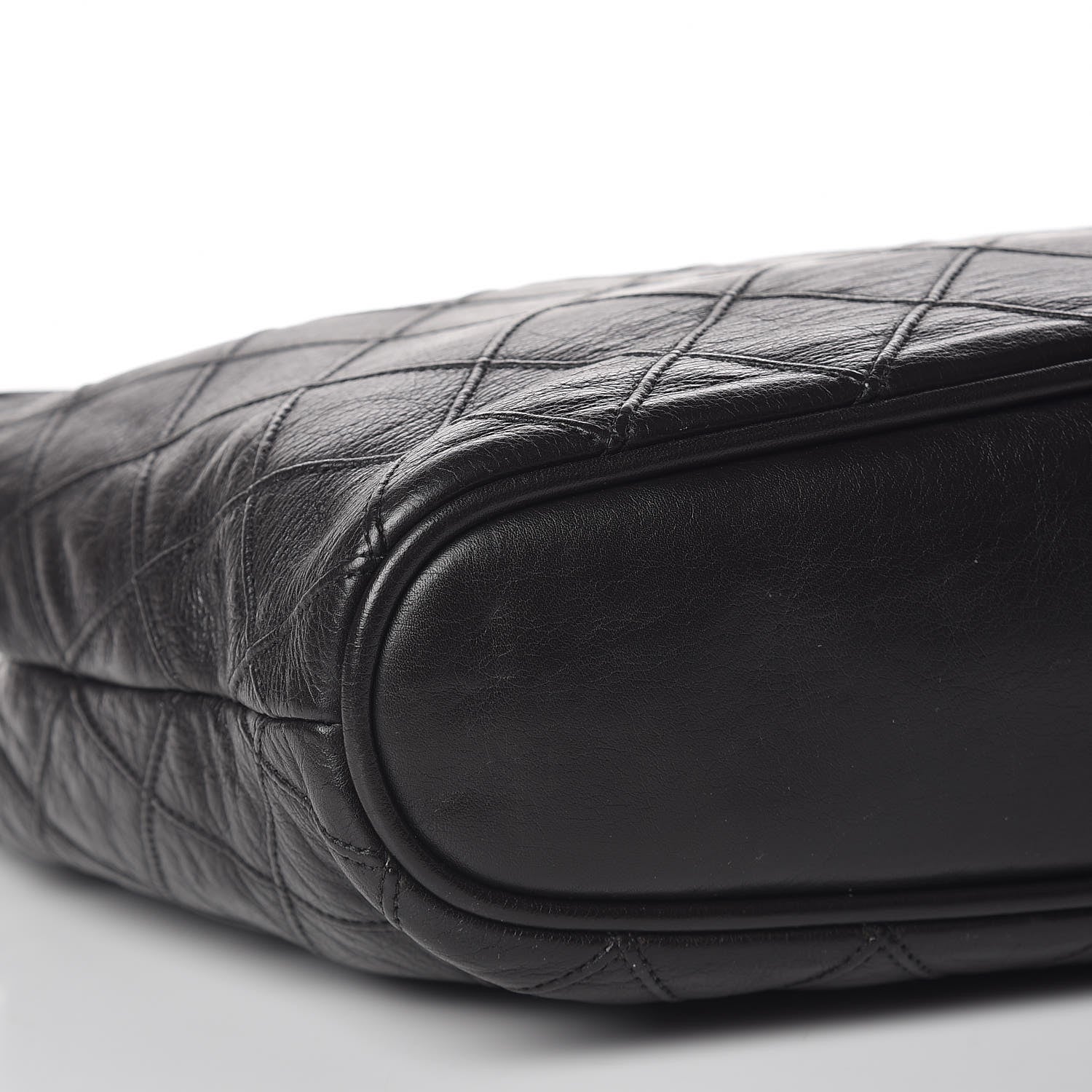 Chanel Lambskin Stitched Shopper Tote Black 10 of 15