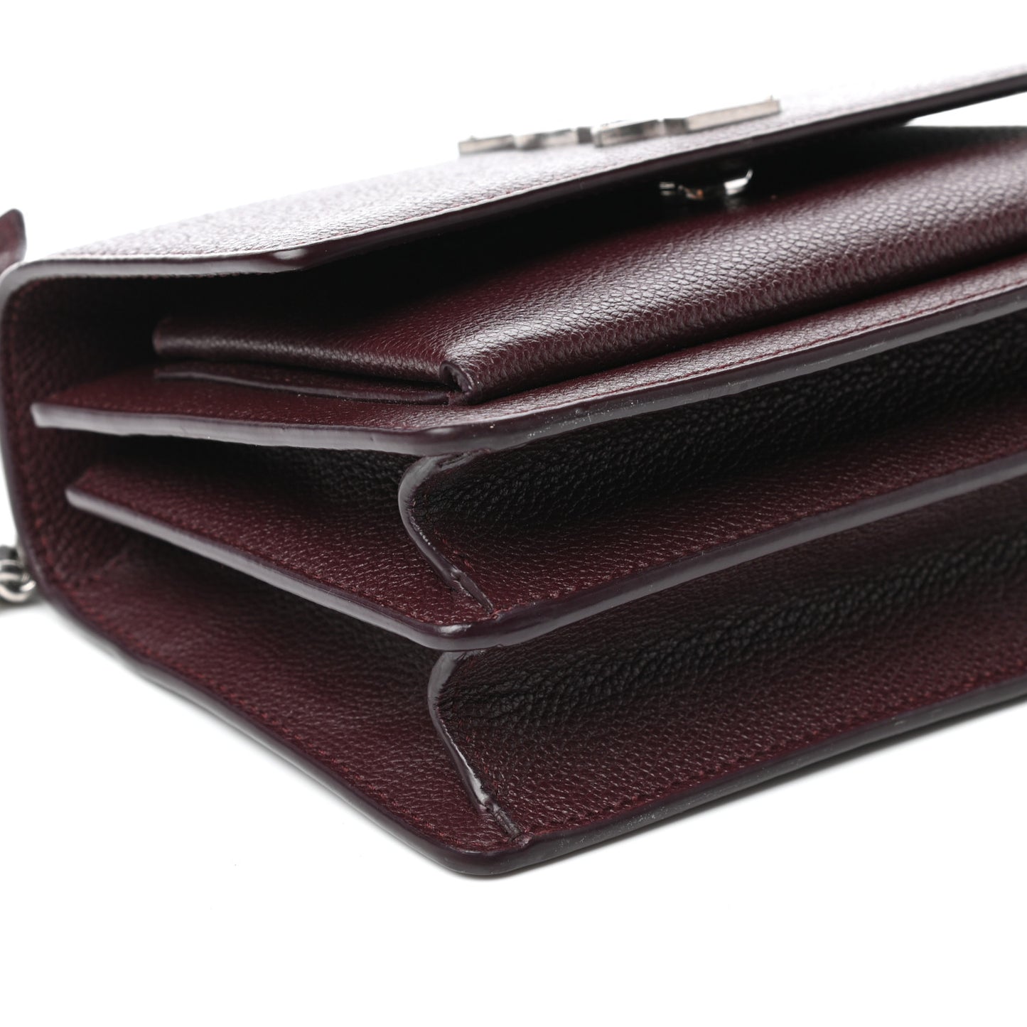 Grained Calfskin Small Monogram Sunset Amaranto