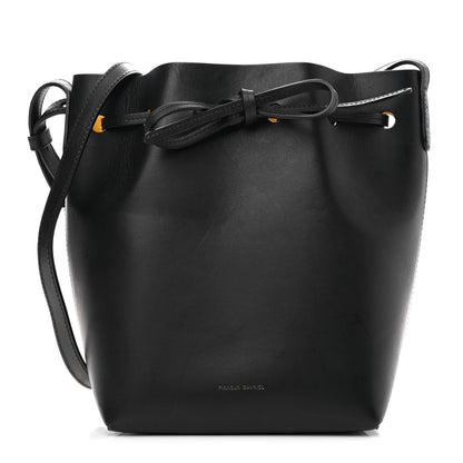 Mansur Gavriel Vegetable Tanned Calfskin Mini Bucket Bag Black Oro 1 of 14