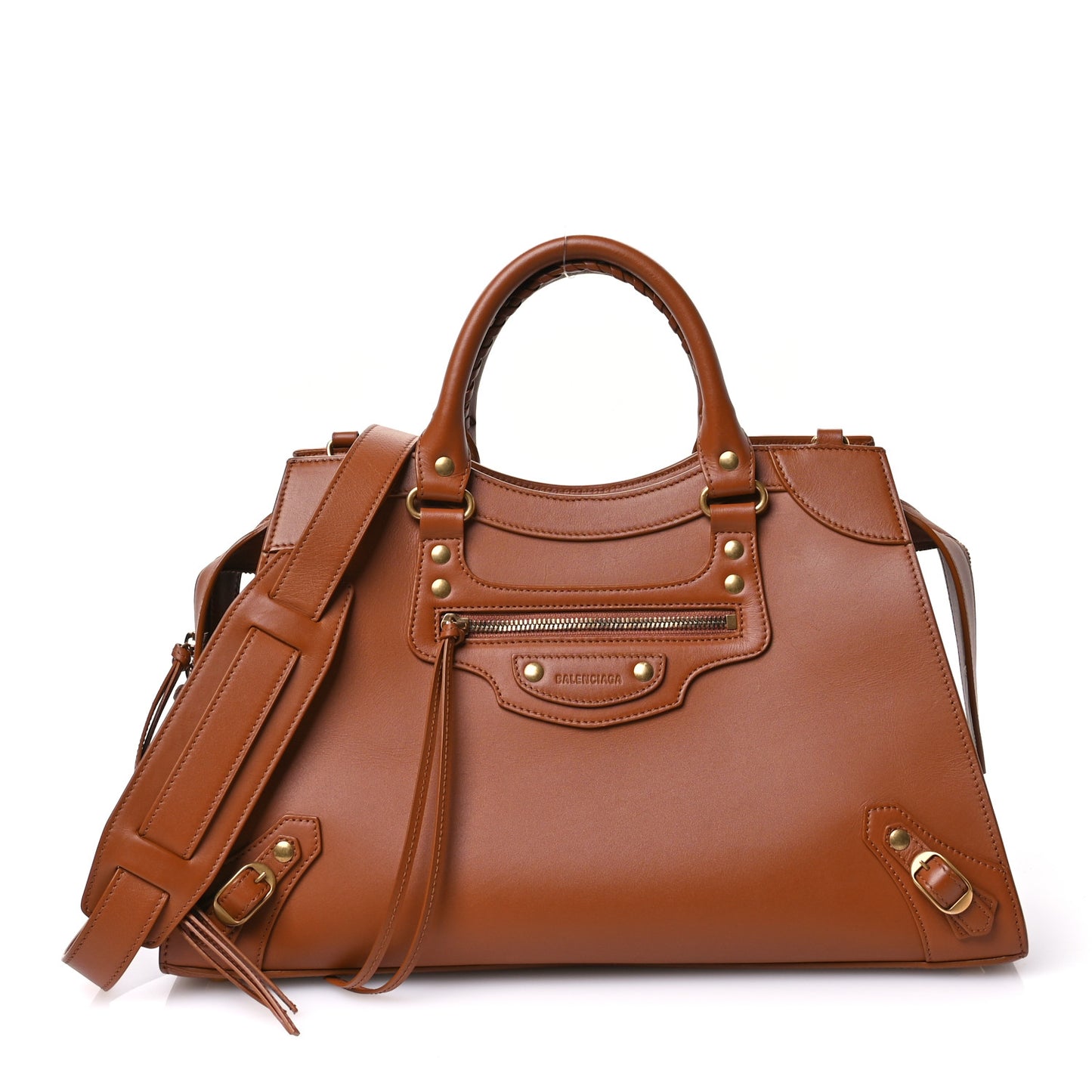 Smooth Calfskin Neo Classic Gold Hardware City Camel
