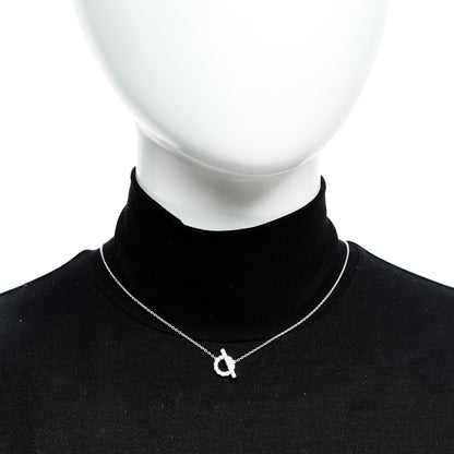 Hermes 18K White Gold Diamond Finesse Pendant Necklace 2 of 6