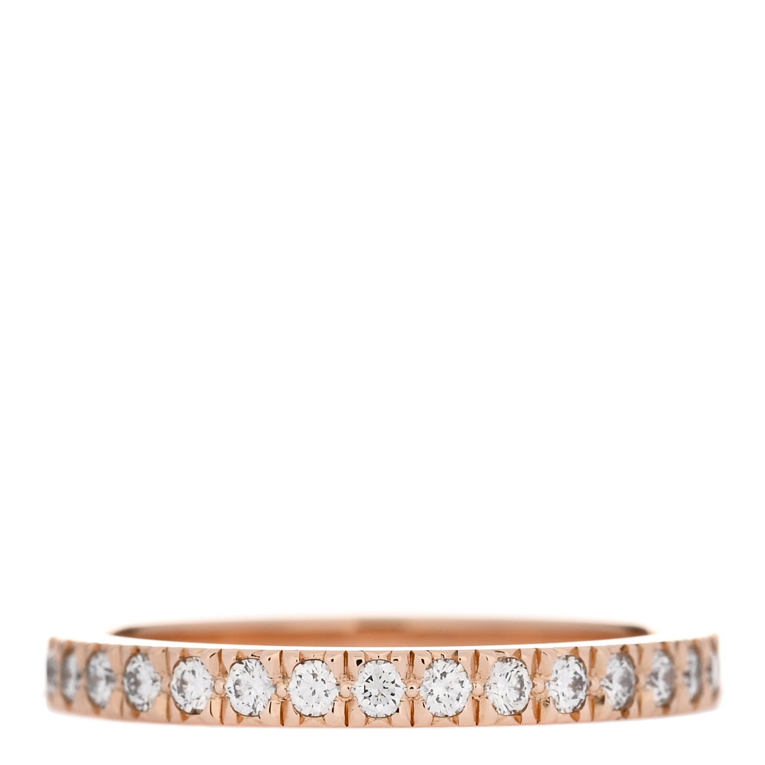 Tiffany 18K Rose Gold Diamond Metro Band Ring 49 4.75 1 of 4