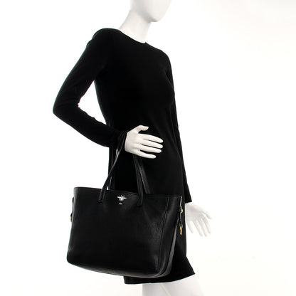 Christian Dior Grained Calfskin D-Bee Shopper Black 3 of 10