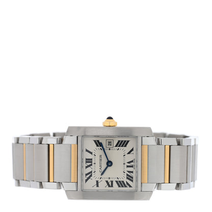 Cartier Stainless Steel 18K Yellow Gold 25mm Tank Francaise Quartz Watch 2 of 4