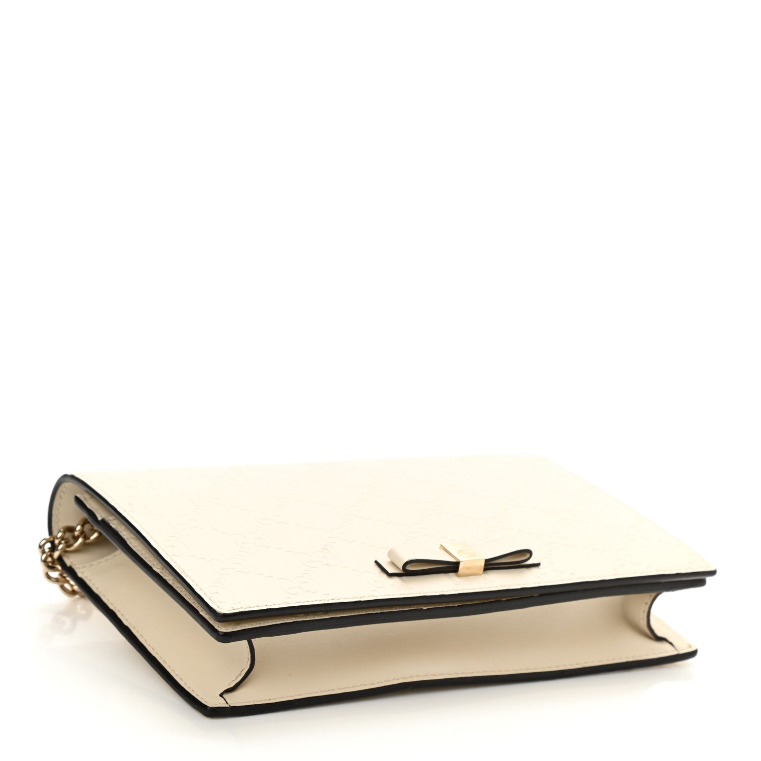 Gucci Guccissima Signature Bowy Chain Wallet Mystic White 4 of 7