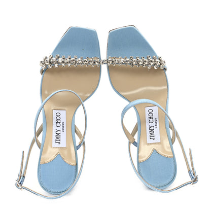 Jimmy Choo Satin Meira 85 Pumps 36 Dove Blue 2 of 8