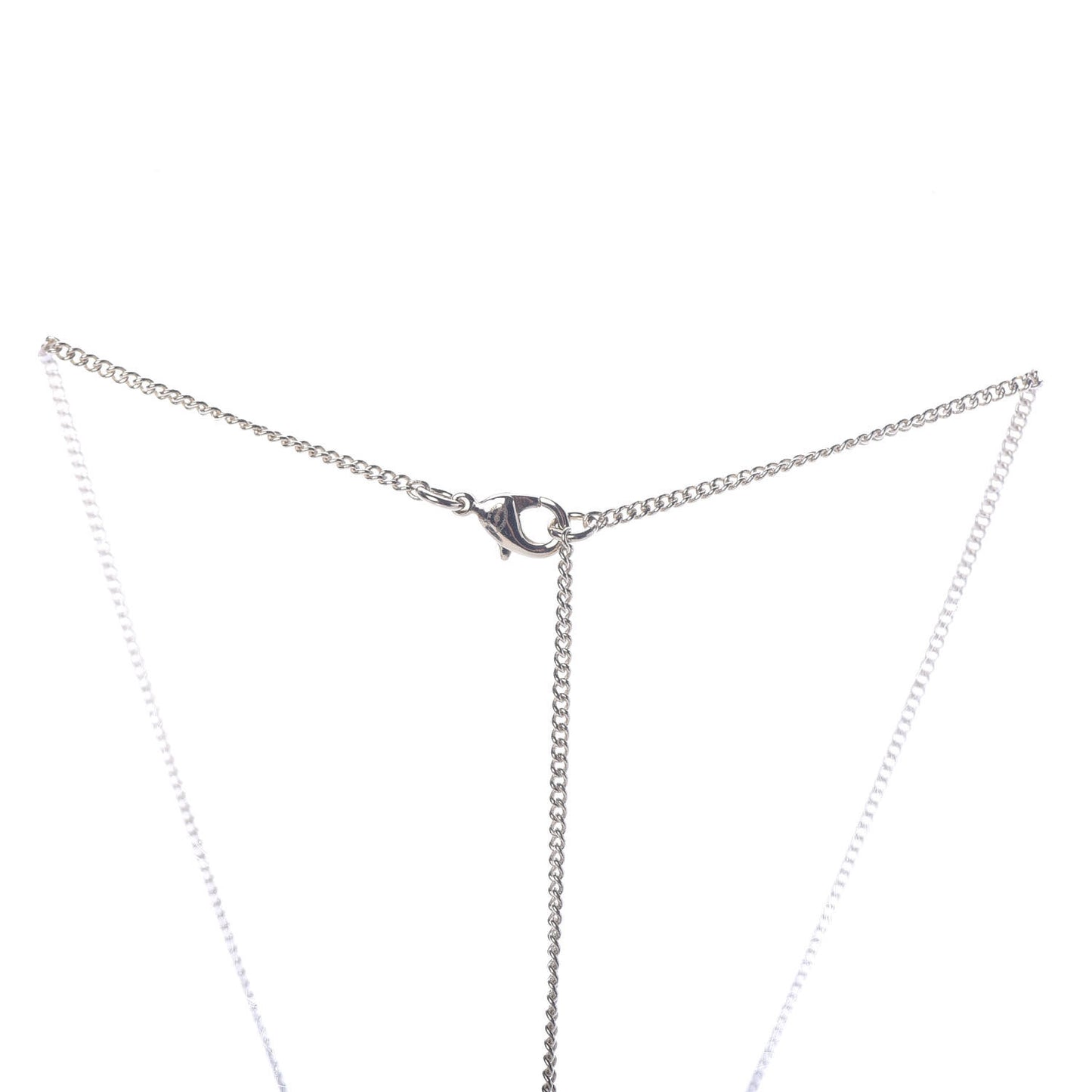 Crystal Pearl CC Lace Camellia Necklace Gold