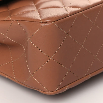 Chanel Lambskin Quilted Small Double Flap Brown 9 of 11