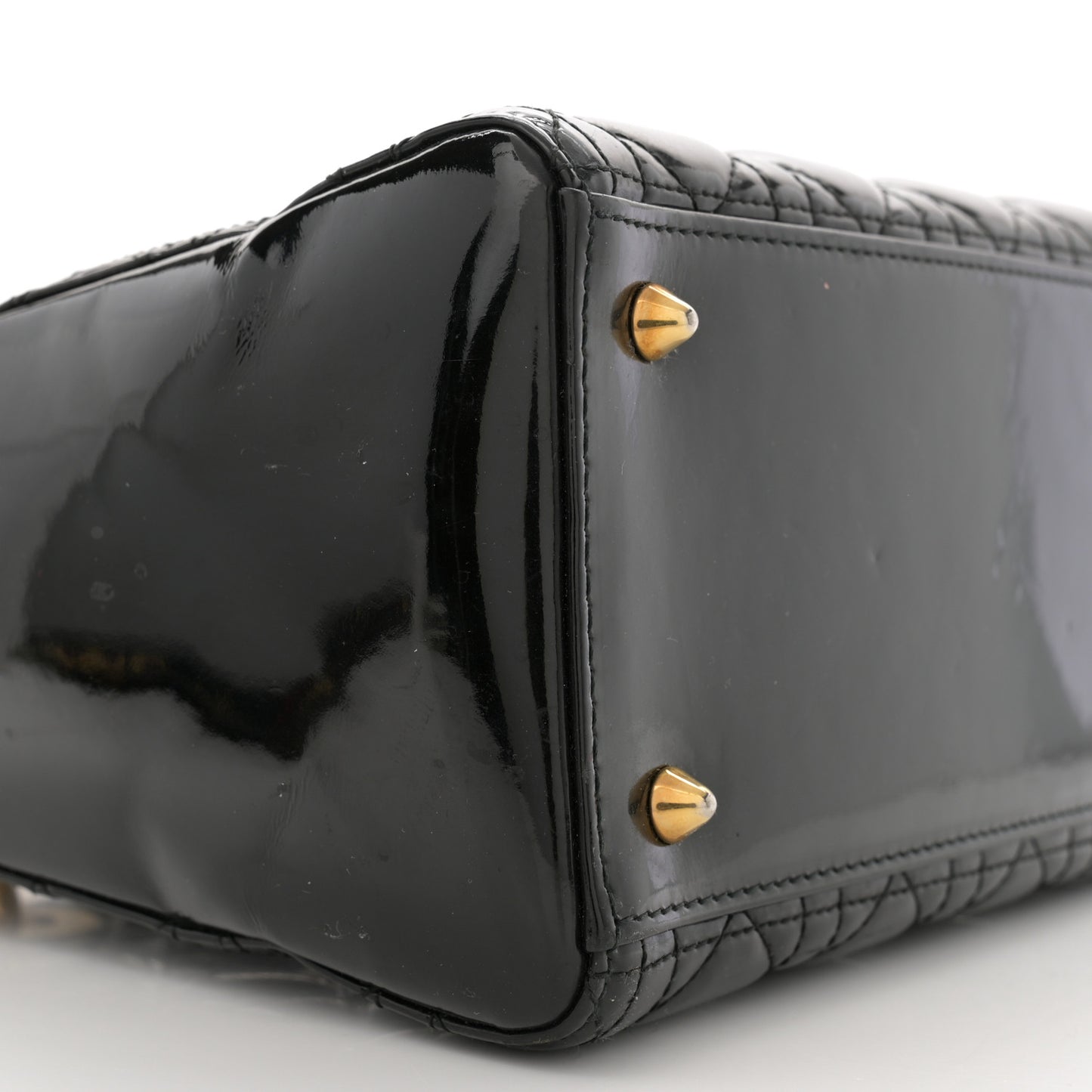 Patent Cannage Medium Lady Dior Black