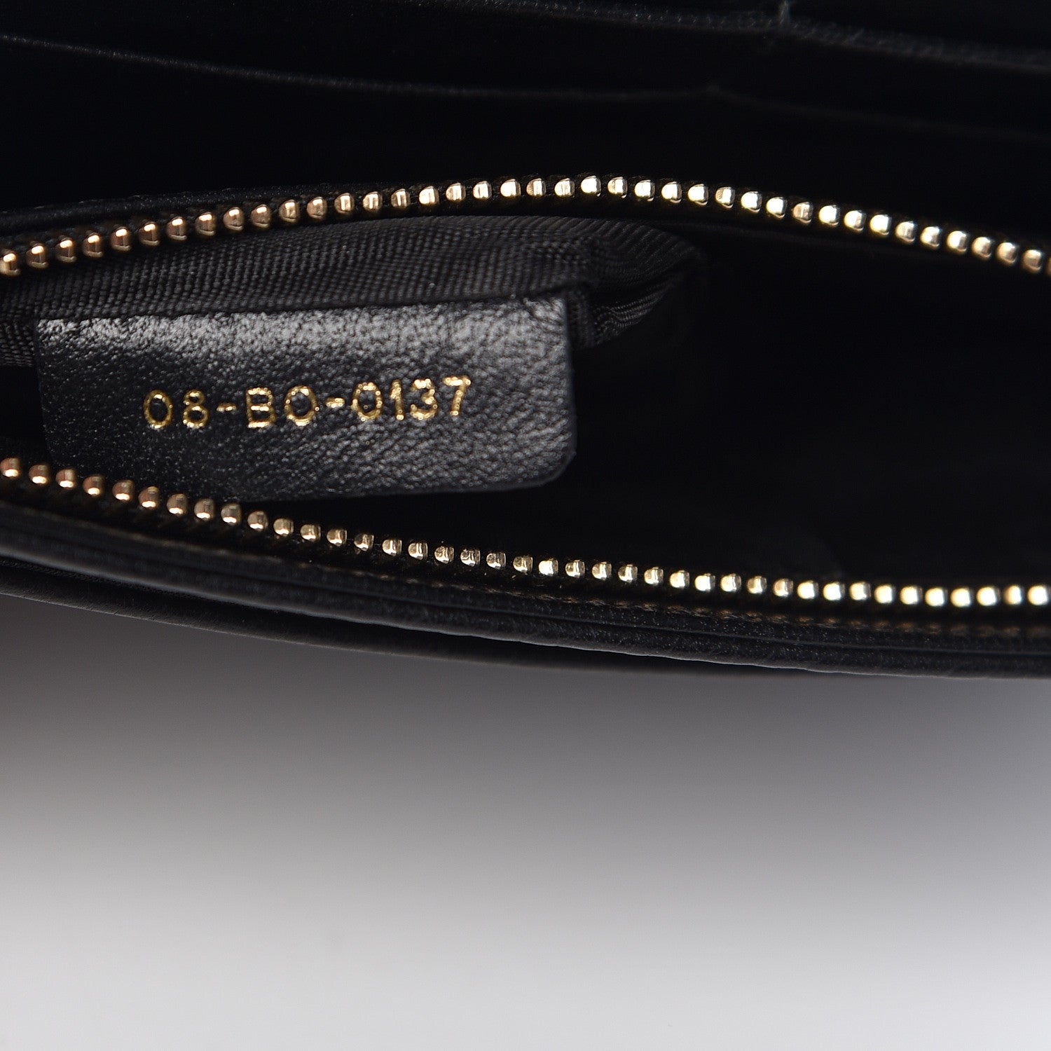 Christian Dior Grained Calfskin Diorama Wallet on Chain Pouch Black 7 of 10