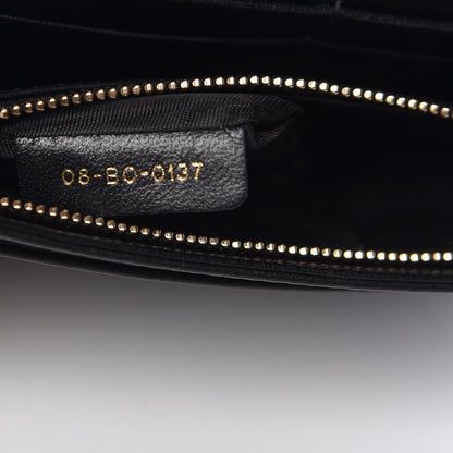 Christian Dior Grained Calfskin Diorama Wallet on Chain Pouch Black 7 of 10