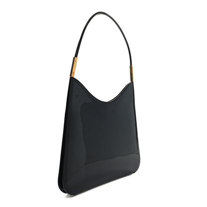 Saint Laurent Patent Calfskin Sadie Shoulder Bag Black 3 of 9