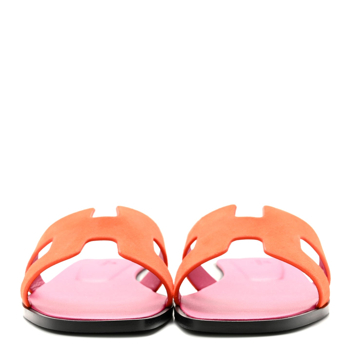 Suede Goatskin Oran Sandals 39 Orange Synthetique