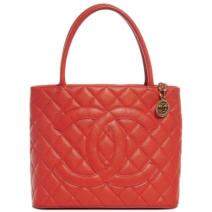 Chanel Caviar Medallion CC Tote Orange 1 of 7