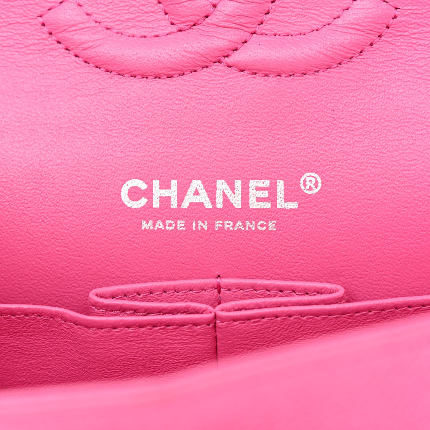 Iridescent Caviar Quilted Medium Double Flap Pink