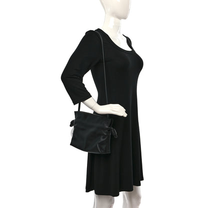 Loewe Calfskin Mini Flamenco Knot Clutch Black 2 of 10