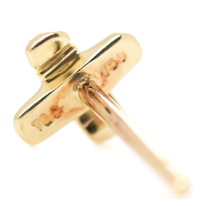 Tiffany 18K Yellow Gold 5mm Cross Stitch Earrings 4 of 5