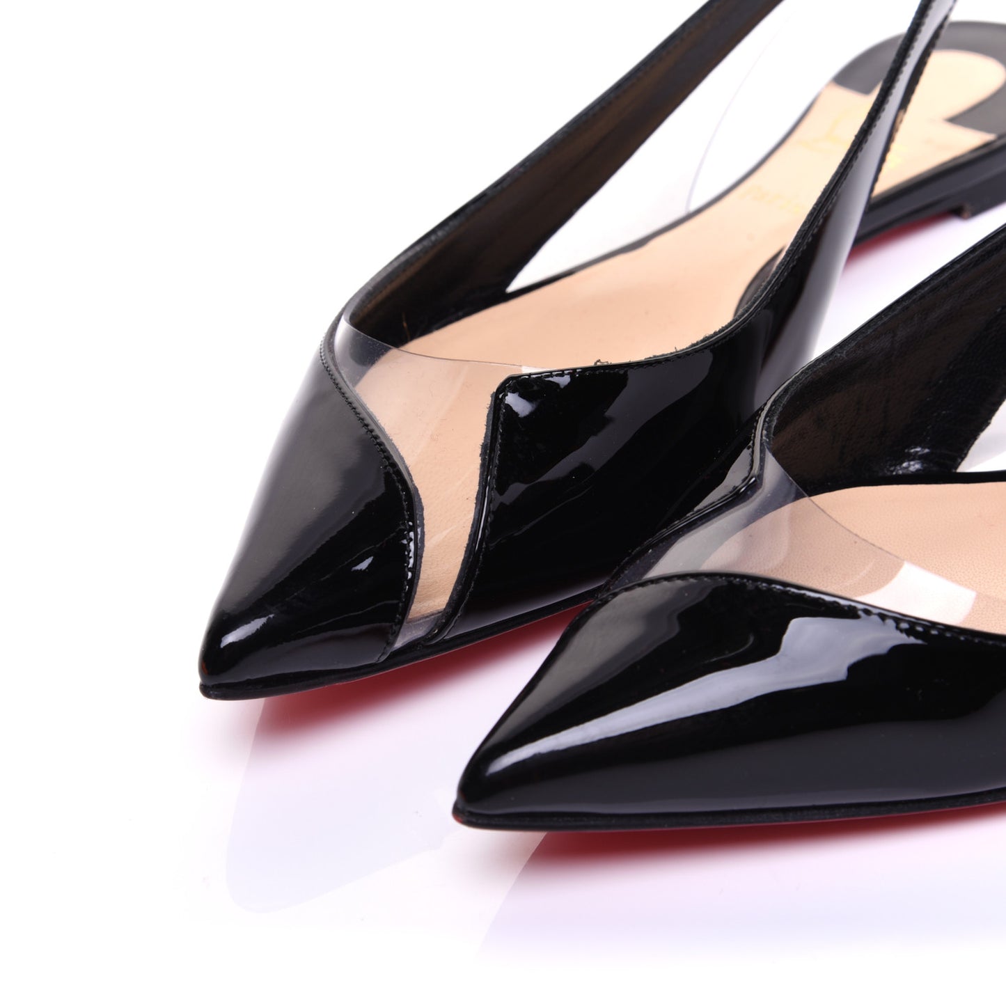 Patent PVC V Dec Flat 36.5 Black