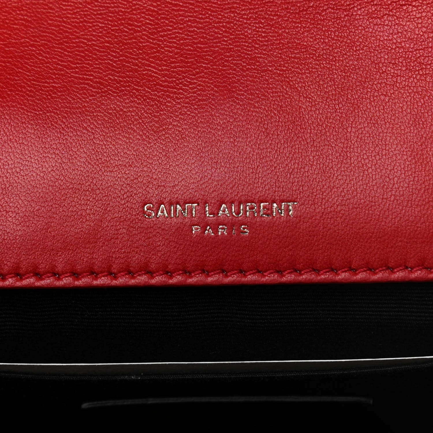 Saint Laurent Lambskin Patchwork Monogram Small Jamie Red 8 of 11