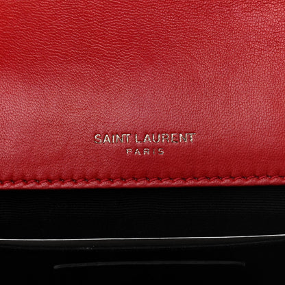 Saint Laurent Lambskin Patchwork Monogram Small Jamie Red 8 of 11