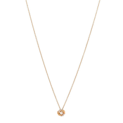 David Yurman 18K Yellow Gold Diamond 8mm Petite Infinity Pendant Necklace 1 of 5