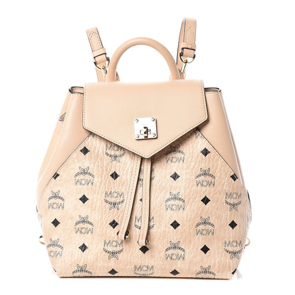 MCM Visetos Small Essential Backpack Beige 4 of 11