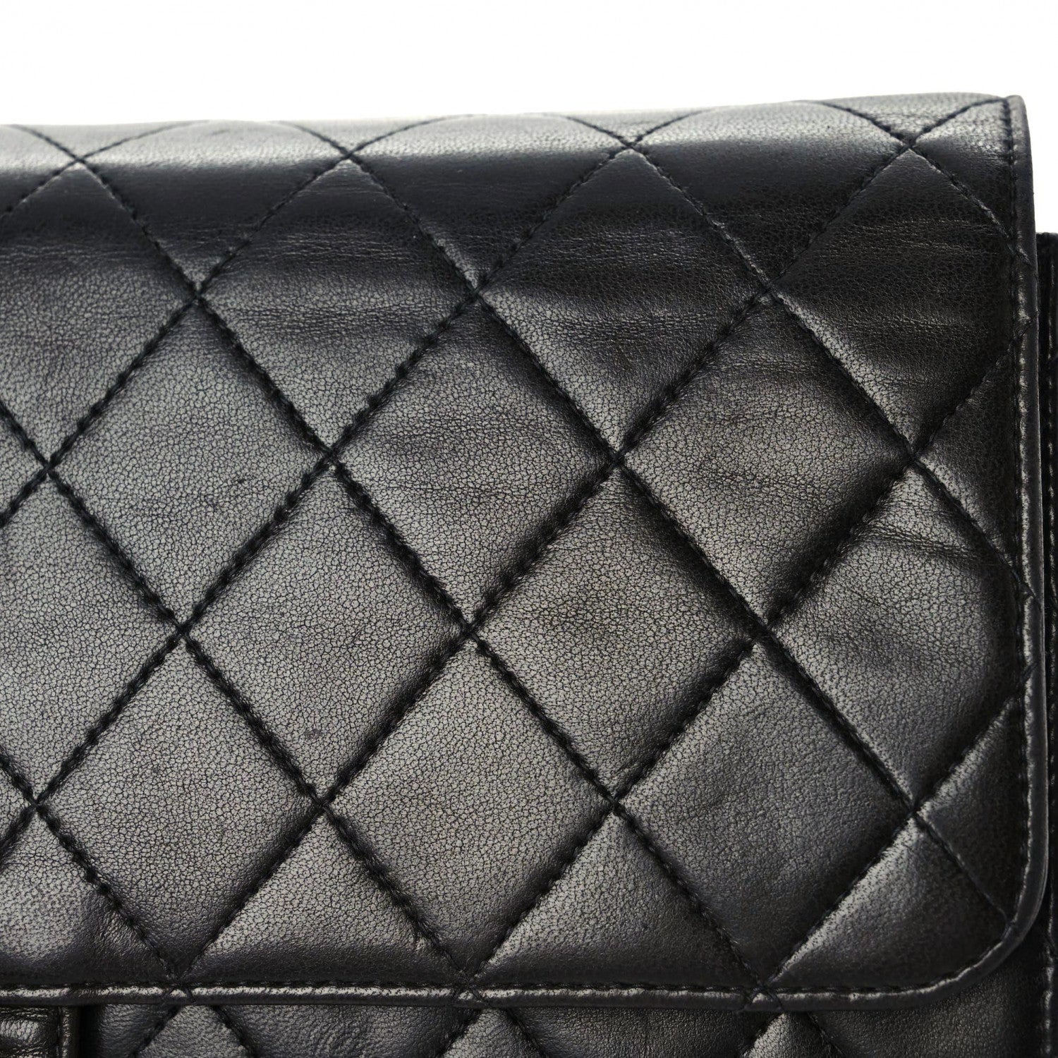 Chanel Lambskin Quilted Medium Single Flap Black 18 of 20