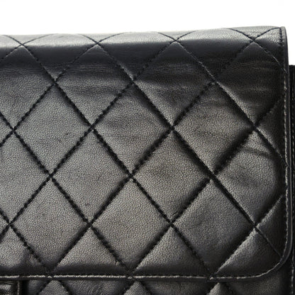 Chanel Lambskin Quilted Medium Single Flap Black 18 of 20
