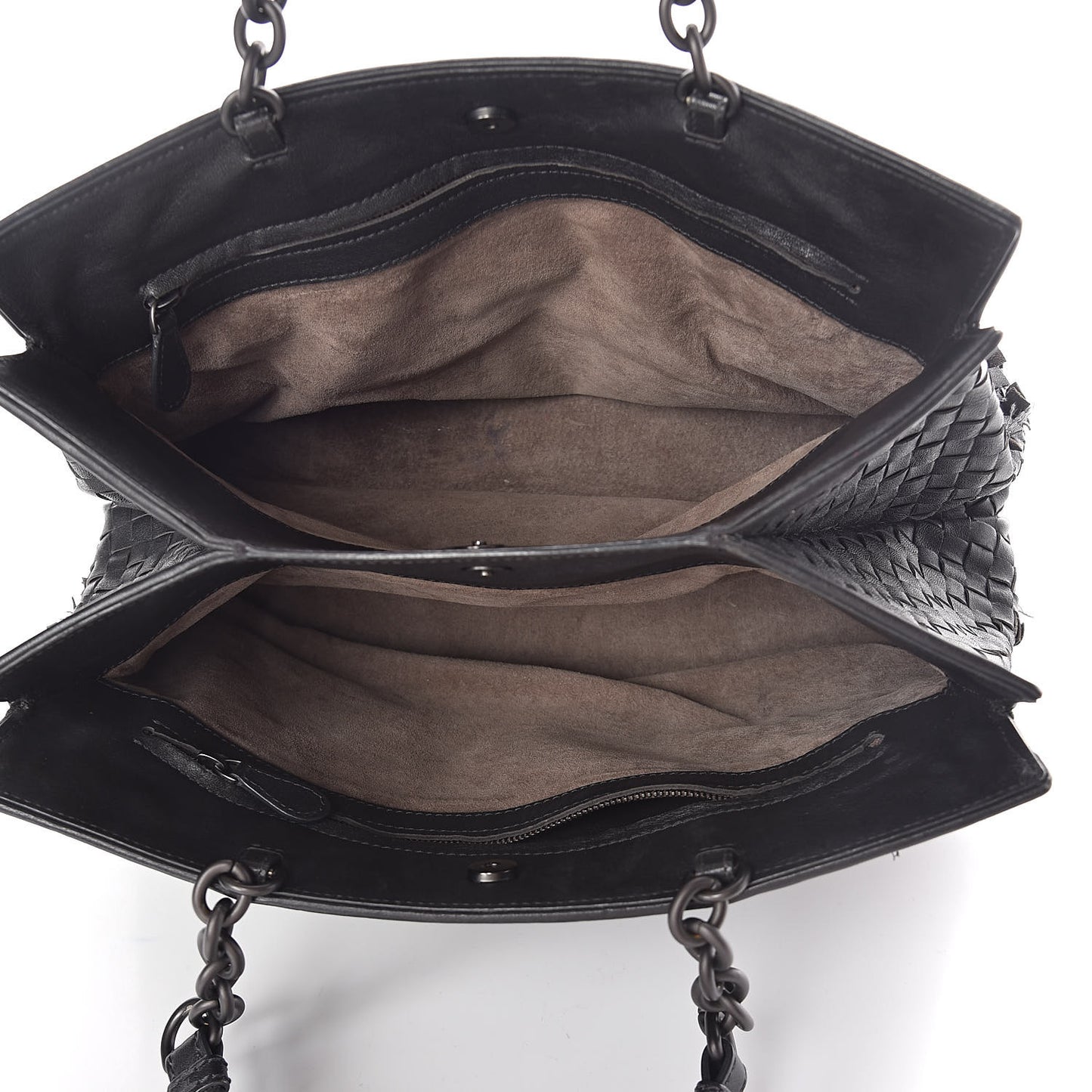 Nappa Intrecciato Frayed Tote Black