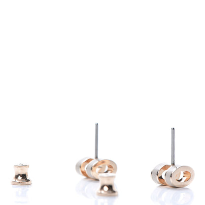 Hermes Rose Gold Lacquered Pop H Earrings Marron Glace 3 of 6