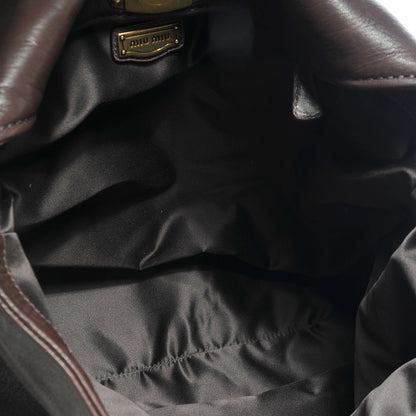 Miu Miu Cervo Shine Shopping Pattina Tote Moro 6 of 9