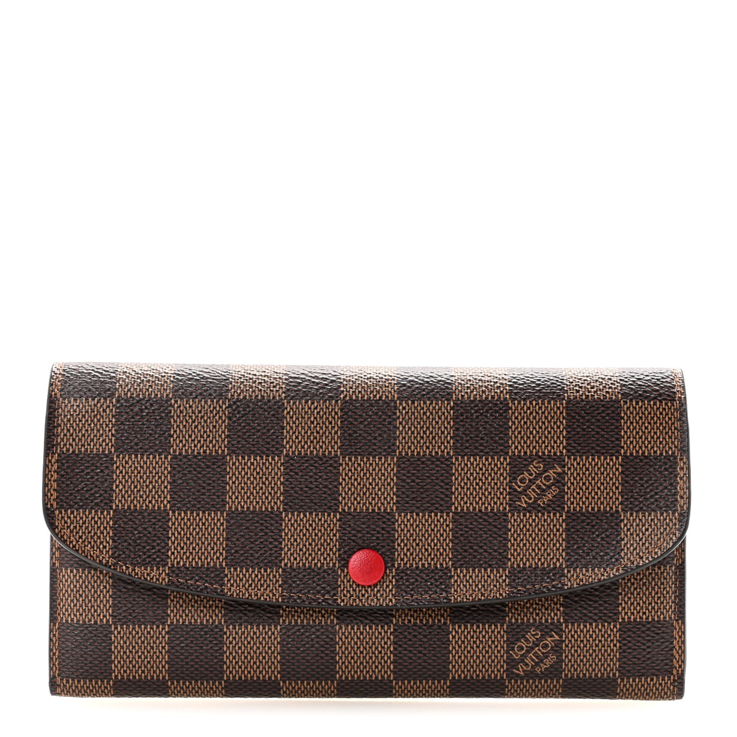 Damier Ebene Emilie Wallet Red