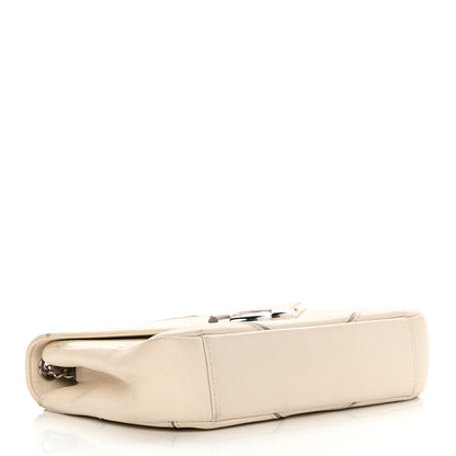 Chanel Caviar Macro Chevron Single Flap White 4 of 17