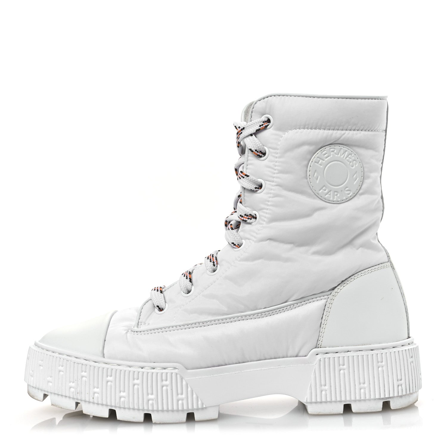 Hermes Calfskin Parachute Fresh Ankle Boots 37 White 1 of 14