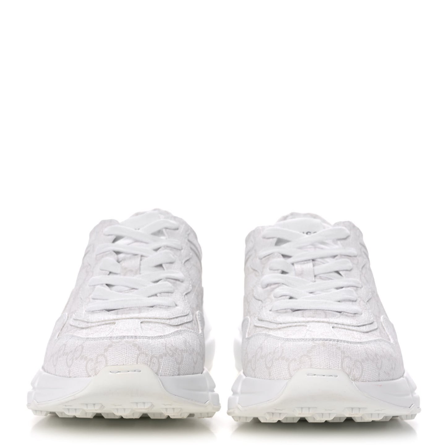 GG Supreme Monogram Womens Rhyton Sneakers 40 White