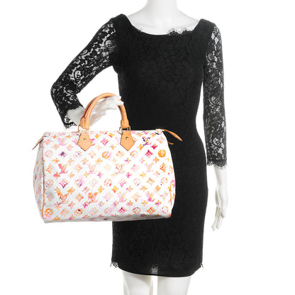Louis Vuitton Watercolor Aquarelle Speedy 35 White 2 of 7