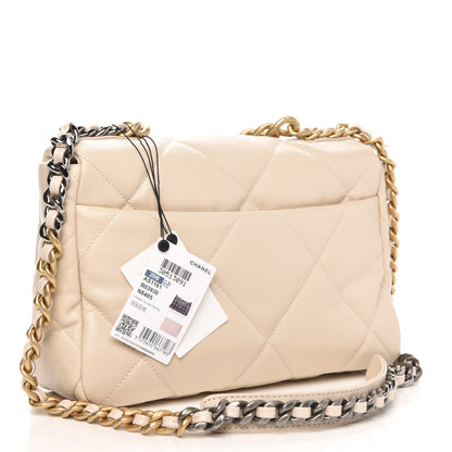 Chanel Lambskin Quilted Large 19 Flap Beige 3 of 11