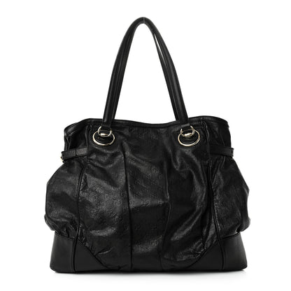 Gucci Guccissima Large Full Moon Tote Black 1 of 10