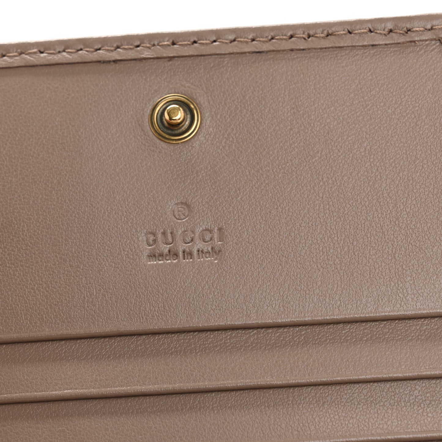 Calfskin Matelasse GG Marmont Card Case Wallet Porcelain Rose