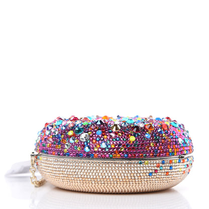 Judith Leiber Crystal Donut Minaudiere Clutch Gold 4 of 7