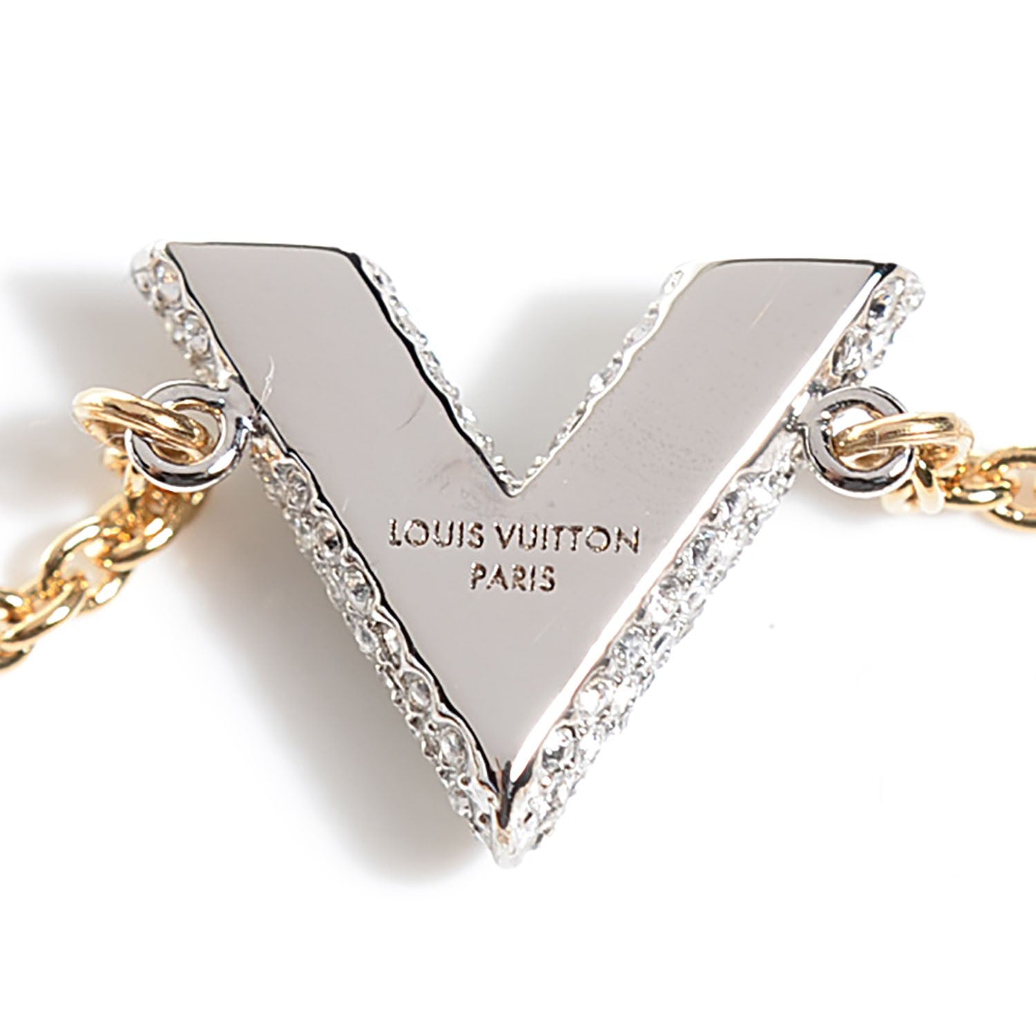 Louis Vuitton Swarovski Essential V Strass Bracelet Gold 6 of 7