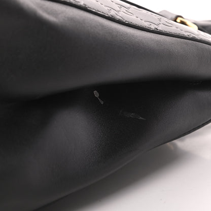 Gucci Soft Guccissima Signature Top Handle Tote Bag Black 15 of 17