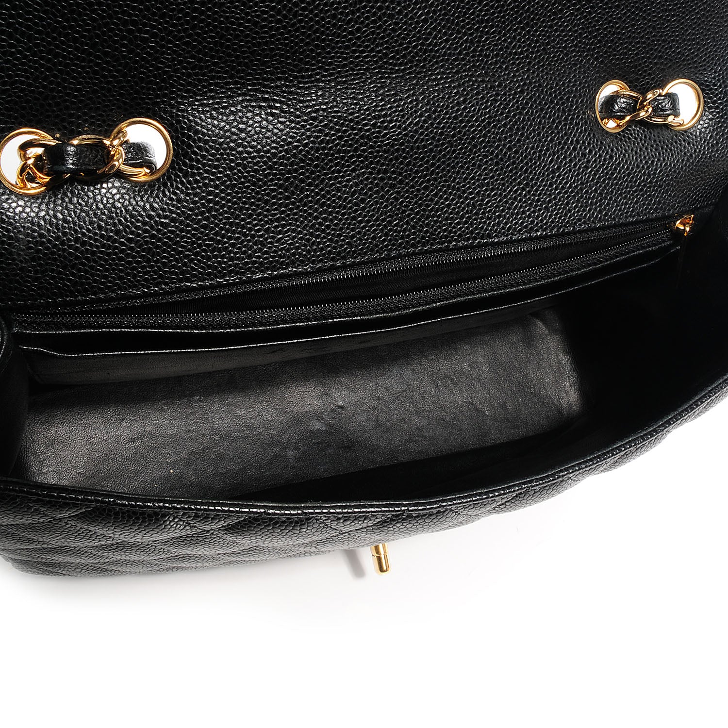 Chanel Caviar Jumbo Single Flap Black 6 of 9