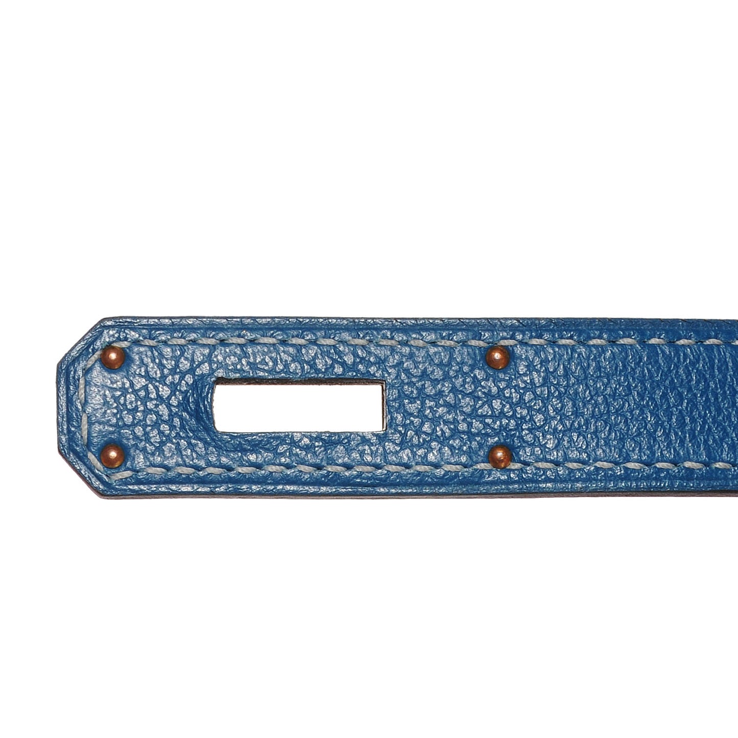 Veau Doblis Evergrain Grizzly Birkin 35 Bleu de Galice Ciel