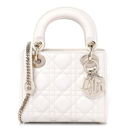 Christian Dior Lambskin Cannage Mini Lady Dior Latte 1 of 9